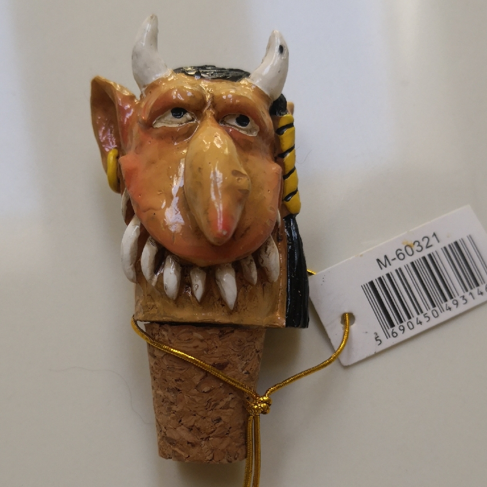 Horned Devil Cork Wine Stopper